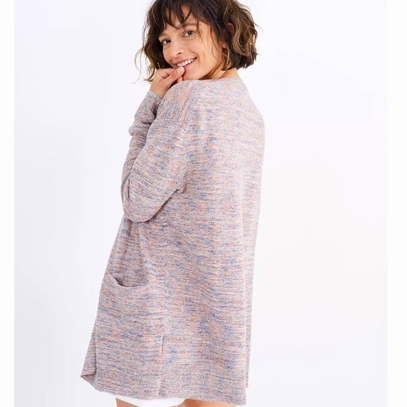 Madewell Summer Ryder Marled Multicolored Open Front Cardigan Size Medium - Picture 3 of 9